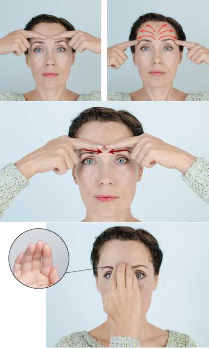 Упражнения для лица и фореида против морщин на лбу